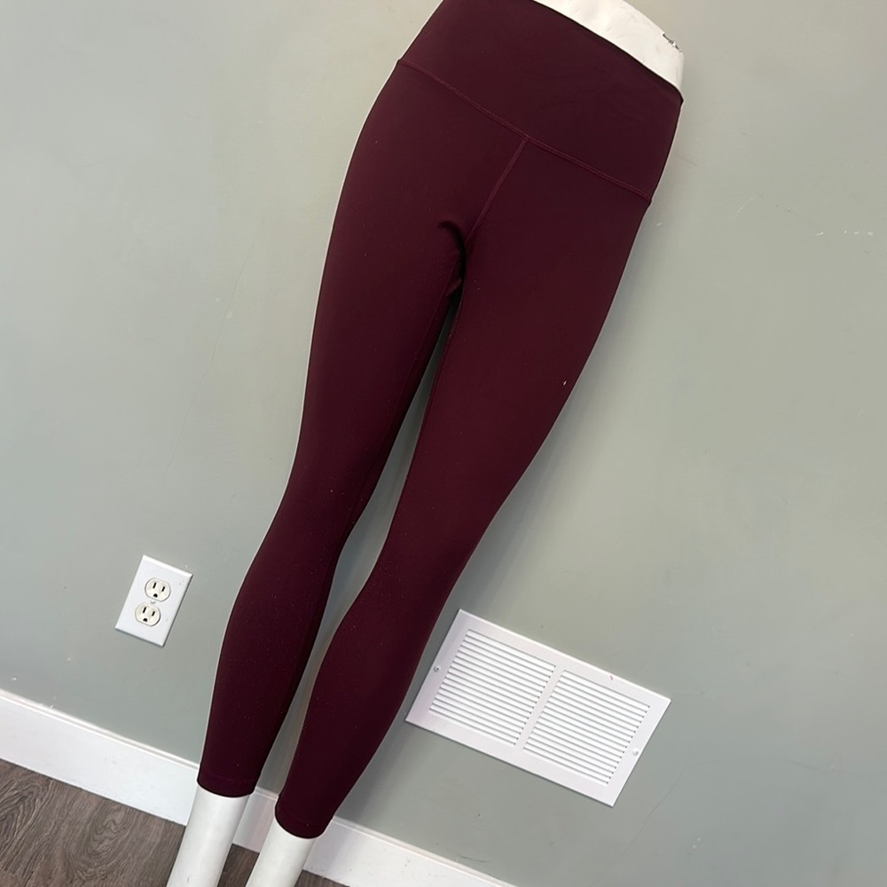 Lululemon Burgundy High-Waisted Leggings size 8
